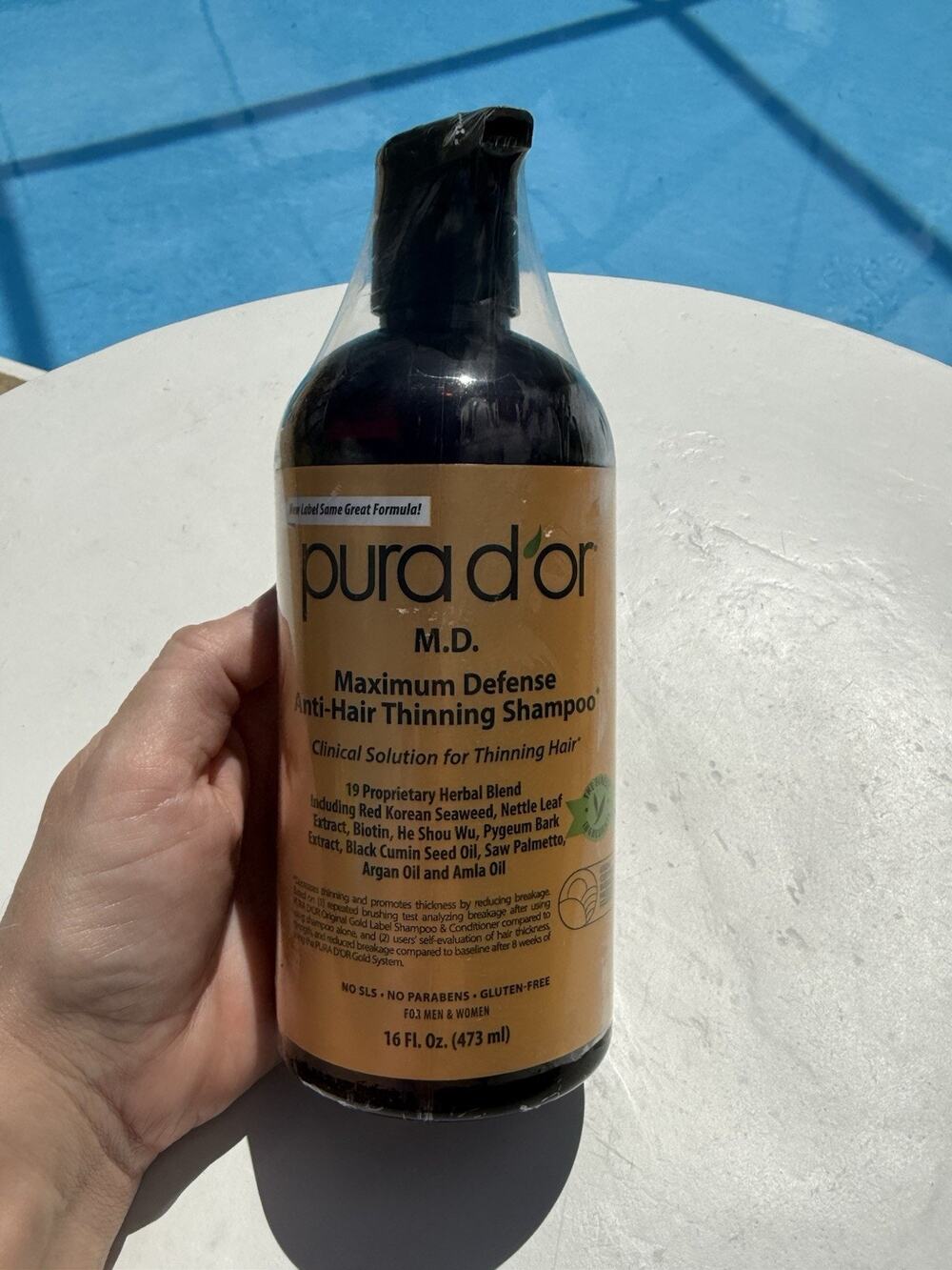 PURA D'OR M.D. Maximum Defense Anti-Hair Thinning Shampoo 16oz/473ml